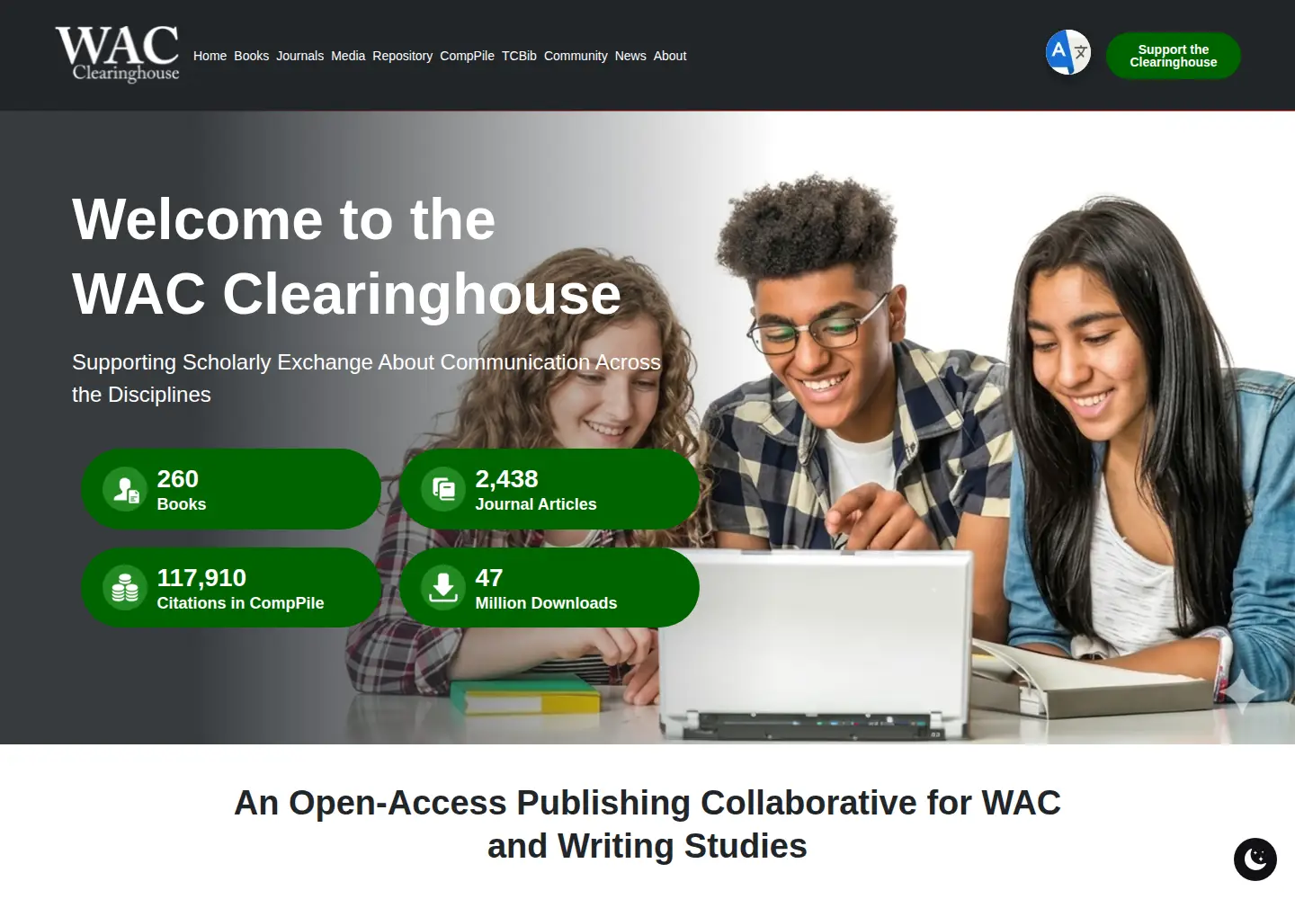 Screenshot of wacclearinghouse.org