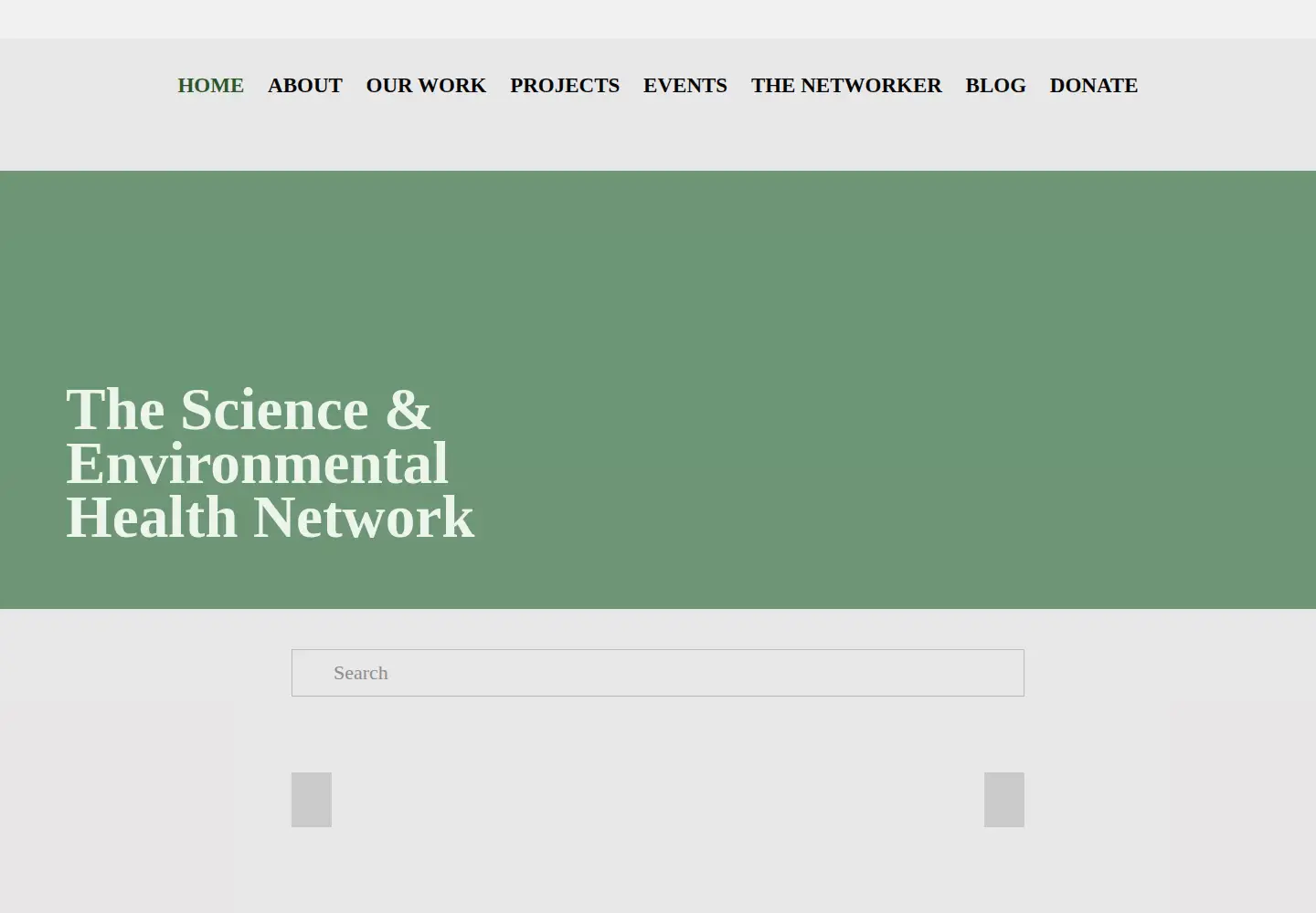 Screenshot of sehn.org