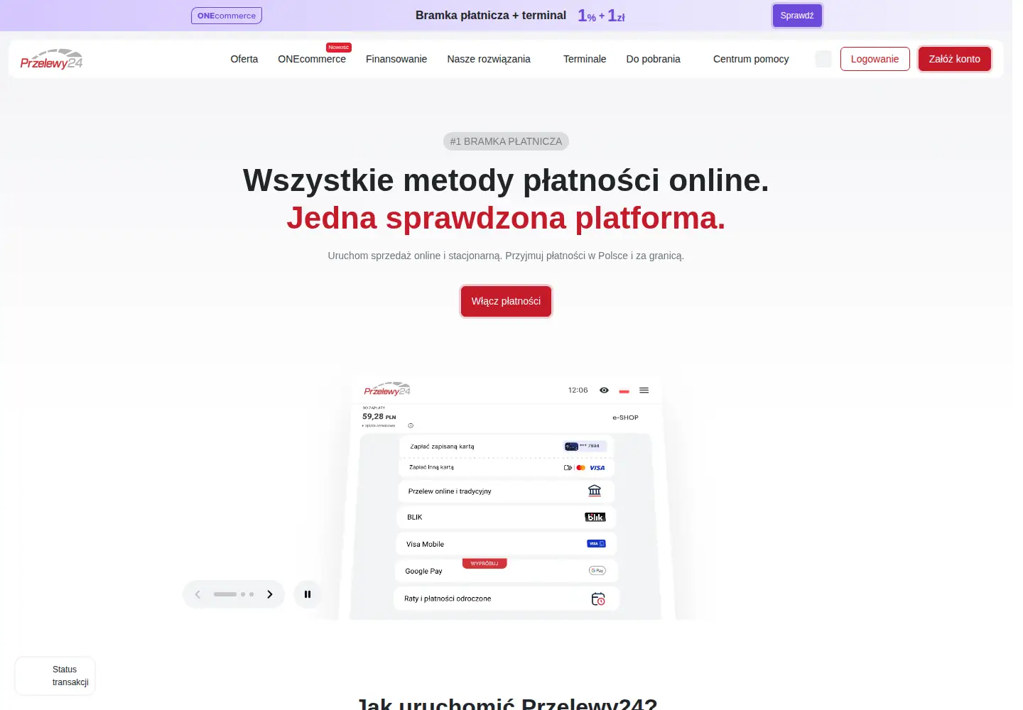Screenshot of przelewy24.pl