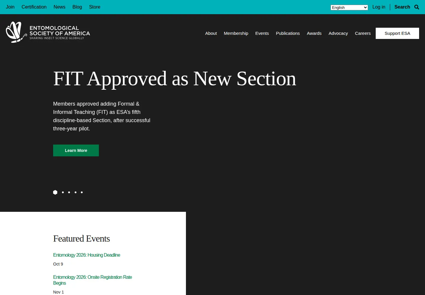 Screenshot of entsoc.org