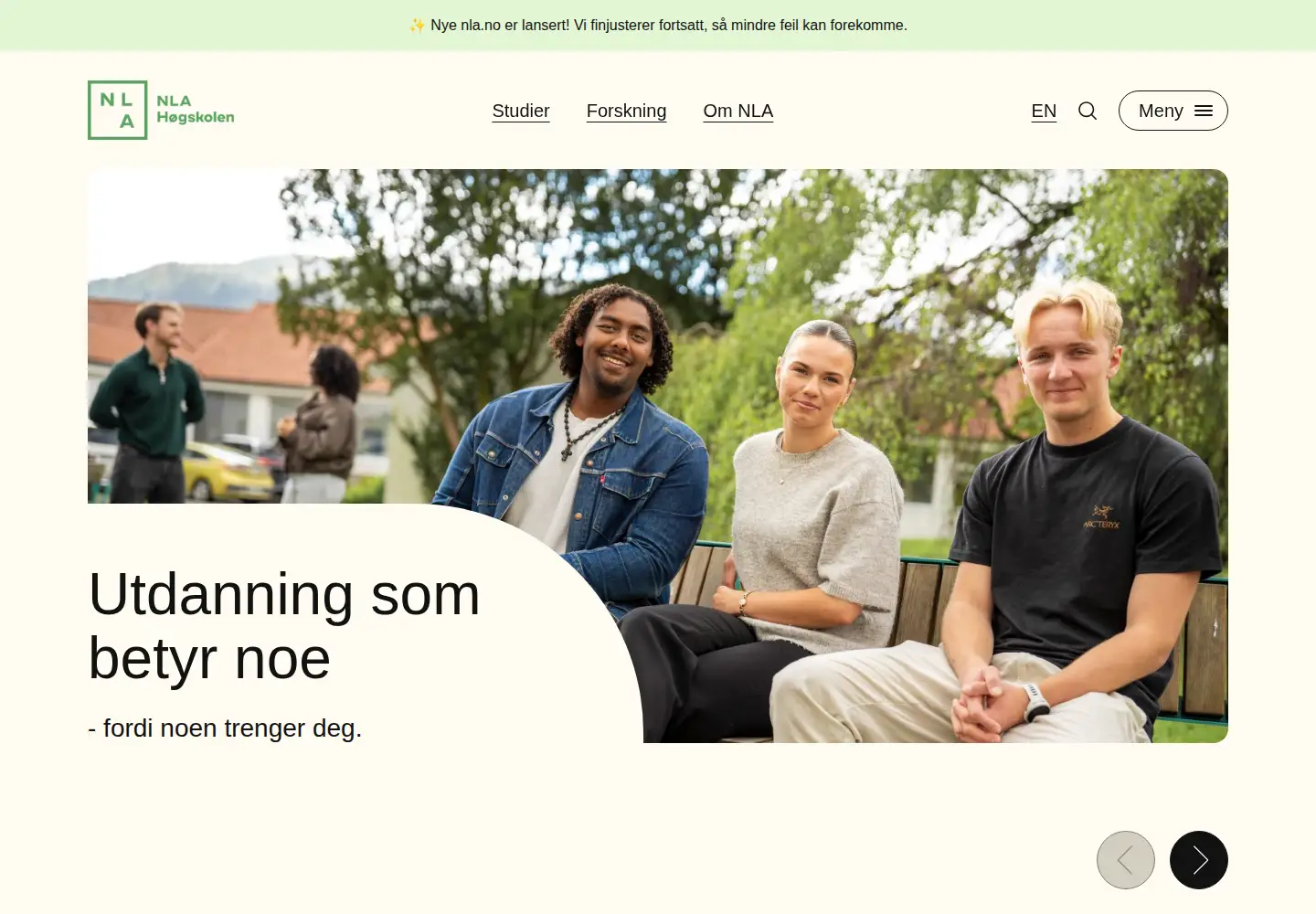 Screenshot of nla.no