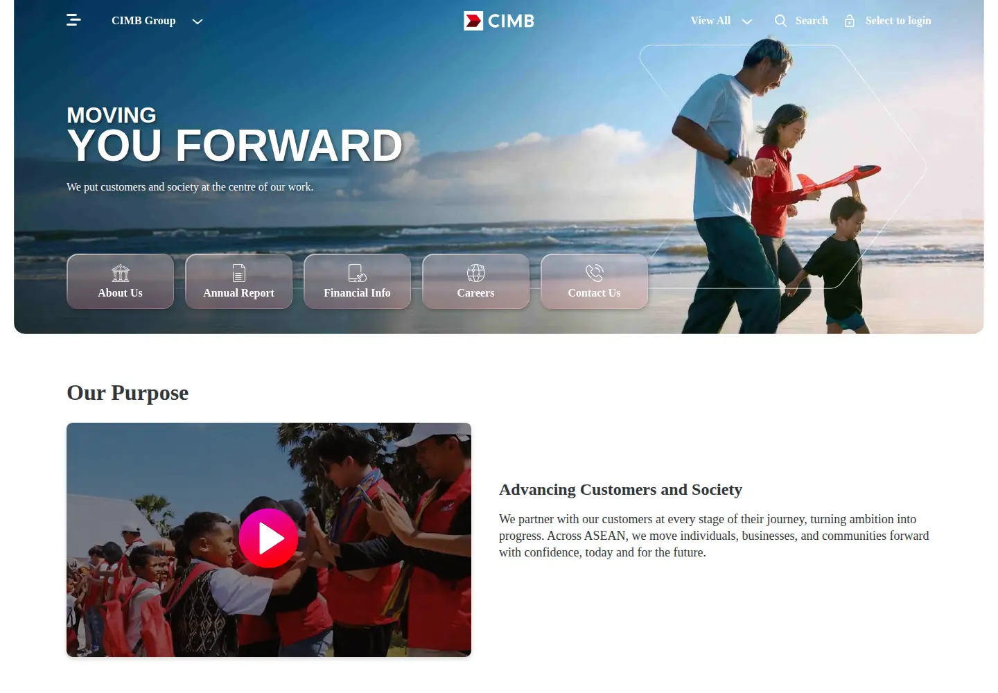 Screenshot of cimb.com