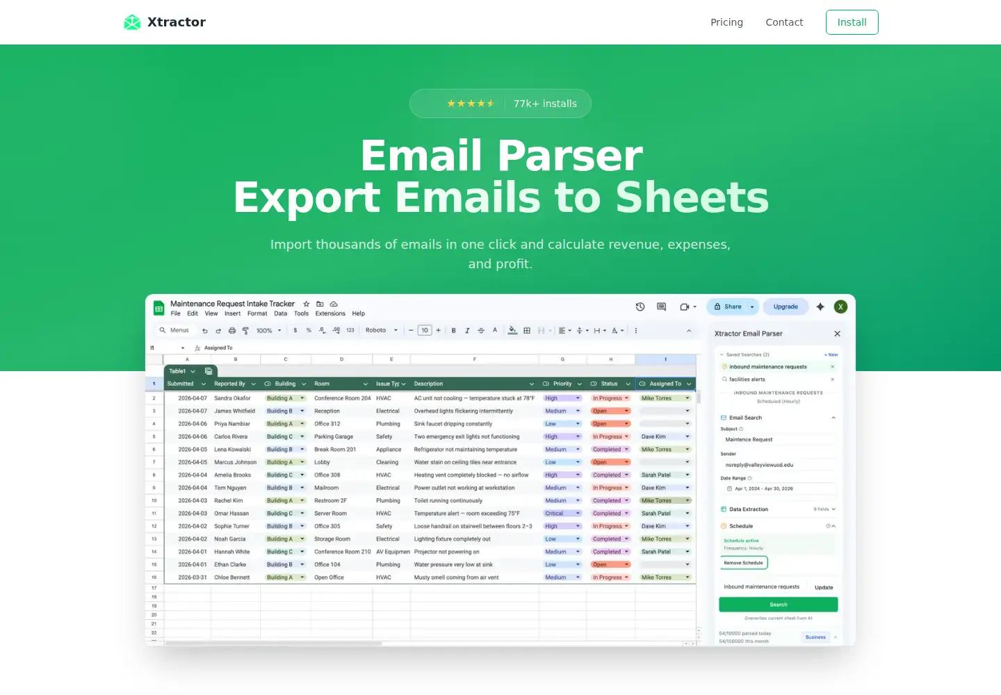 Screenshot of xtractor.app