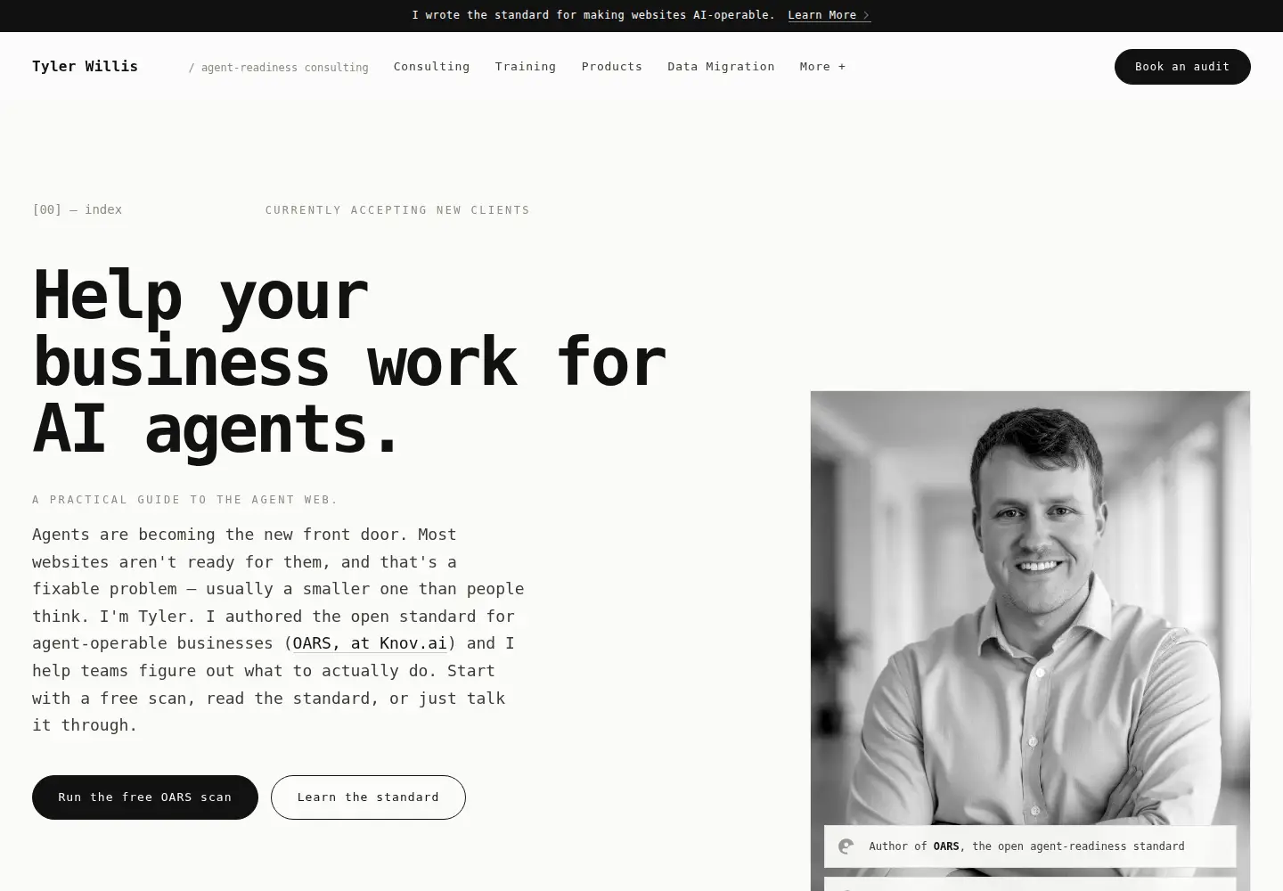 Screenshot of tylerewillis.com