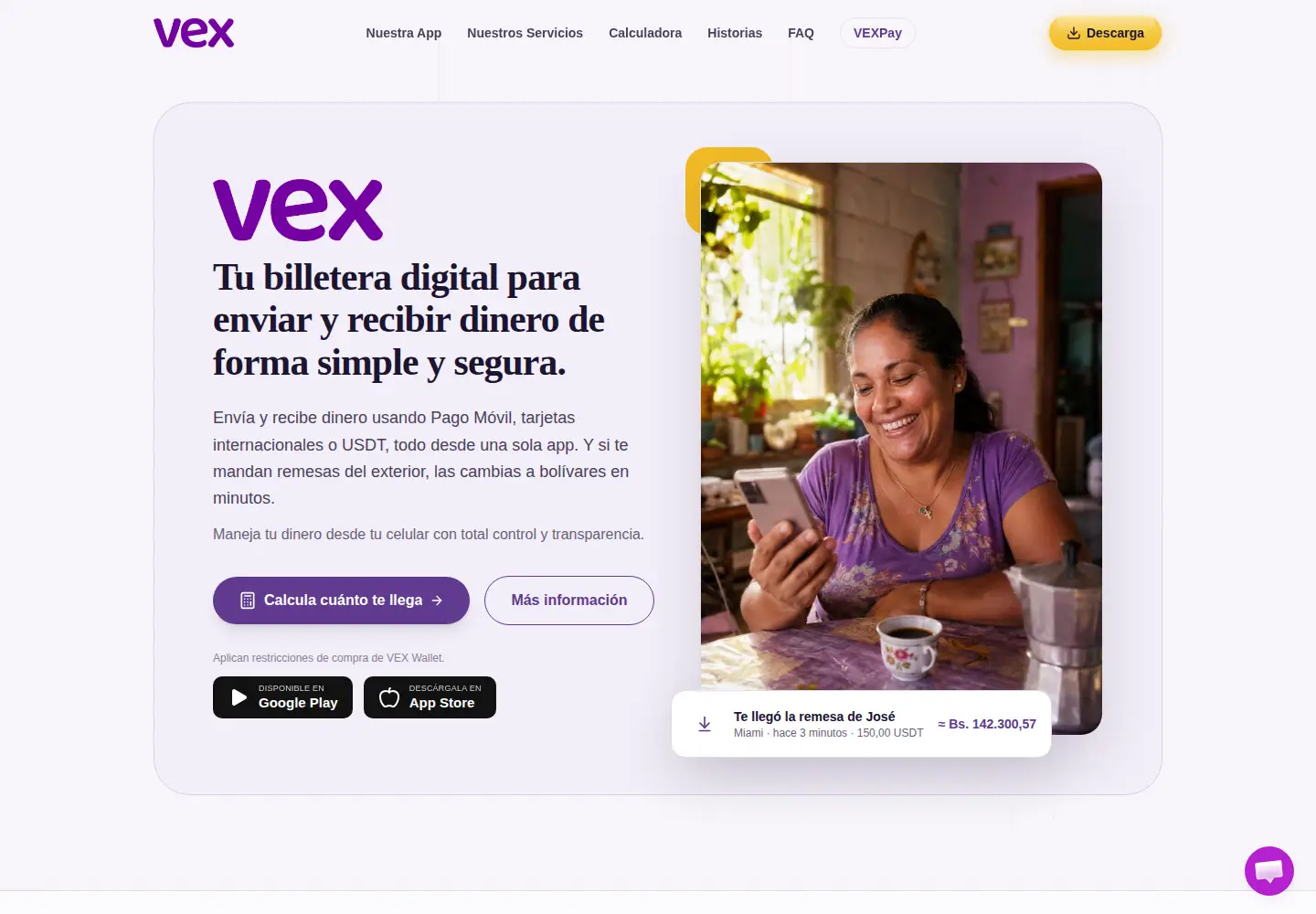 Screenshot of vexwallet.co