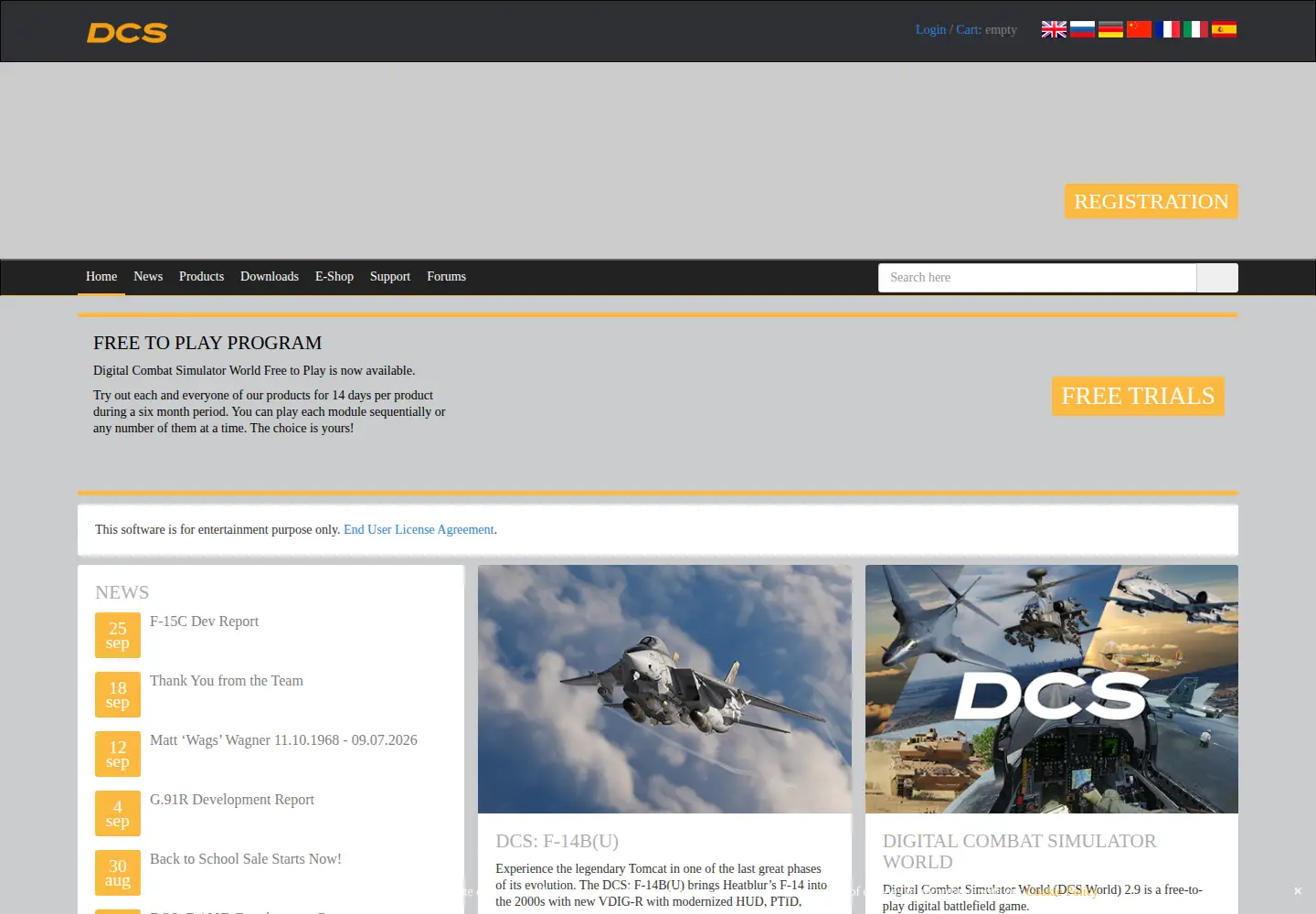 Screenshot of digitalcombatsimulator.com