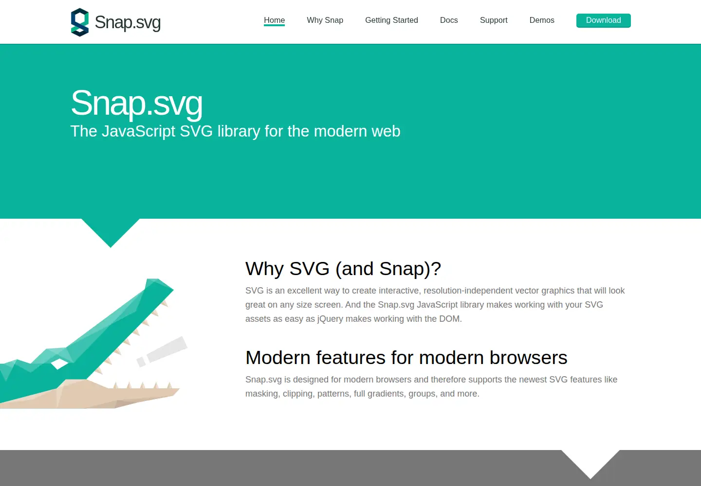 Screenshot of snapsvg.io