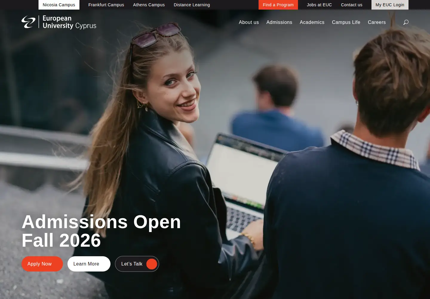 Screenshot of euc.ac.cy