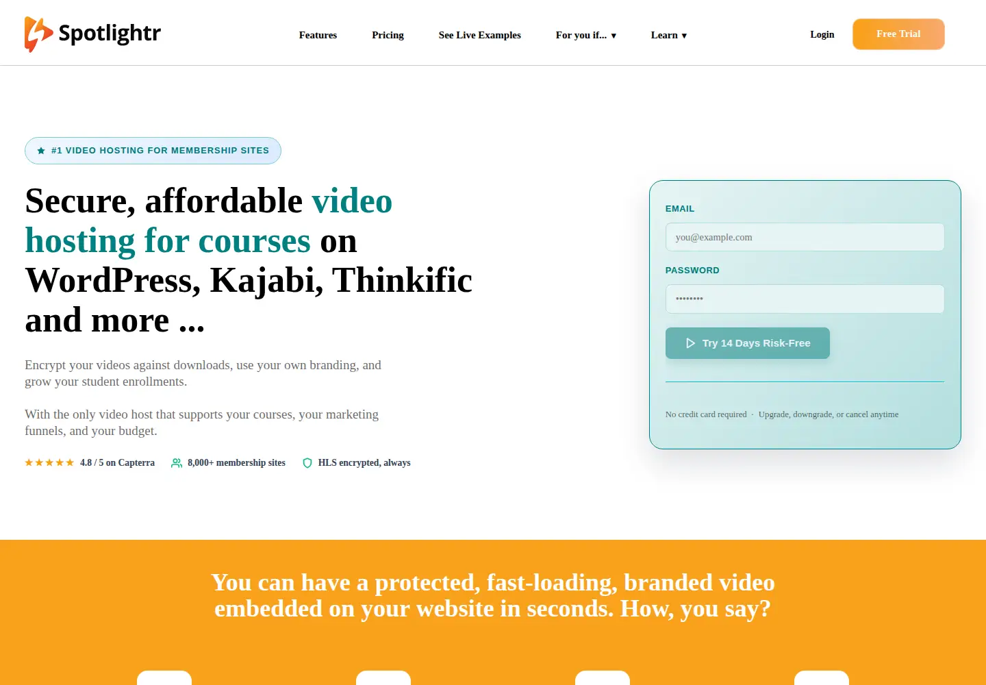 Screenshot of spotlightr.com