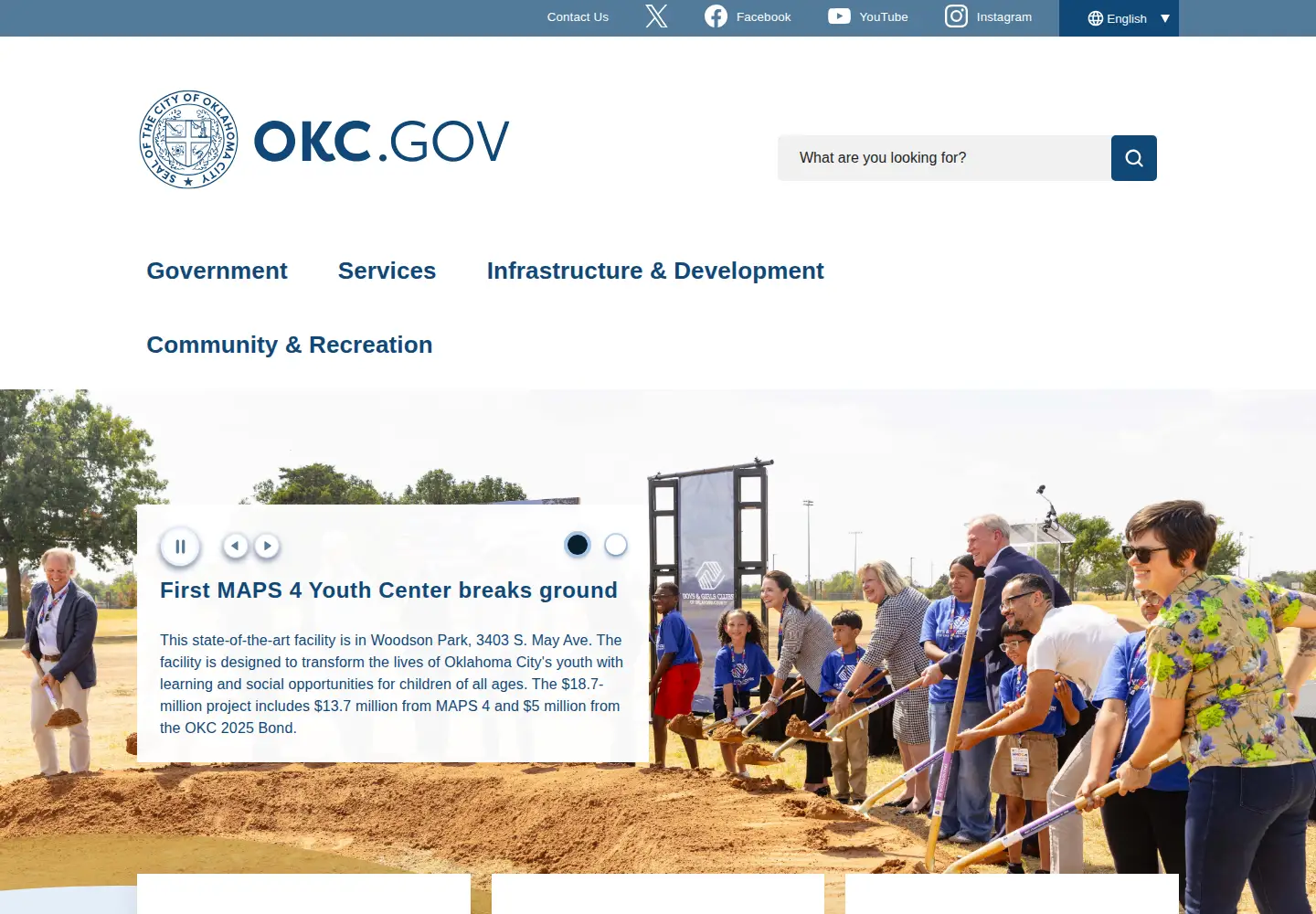 Screenshot of okc.gov