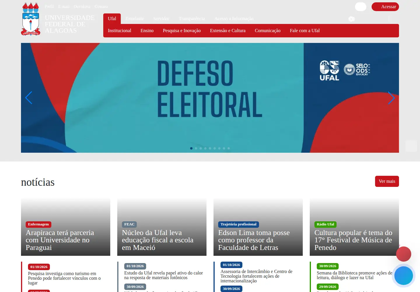 Screenshot of ufal.br