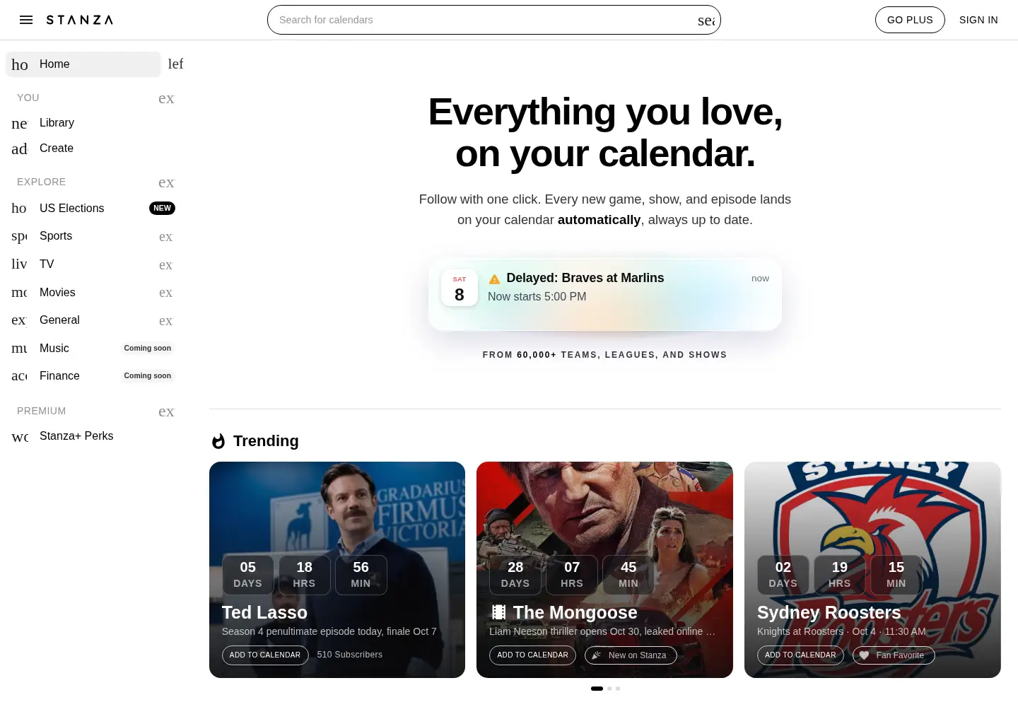 Screenshot of stanza.co