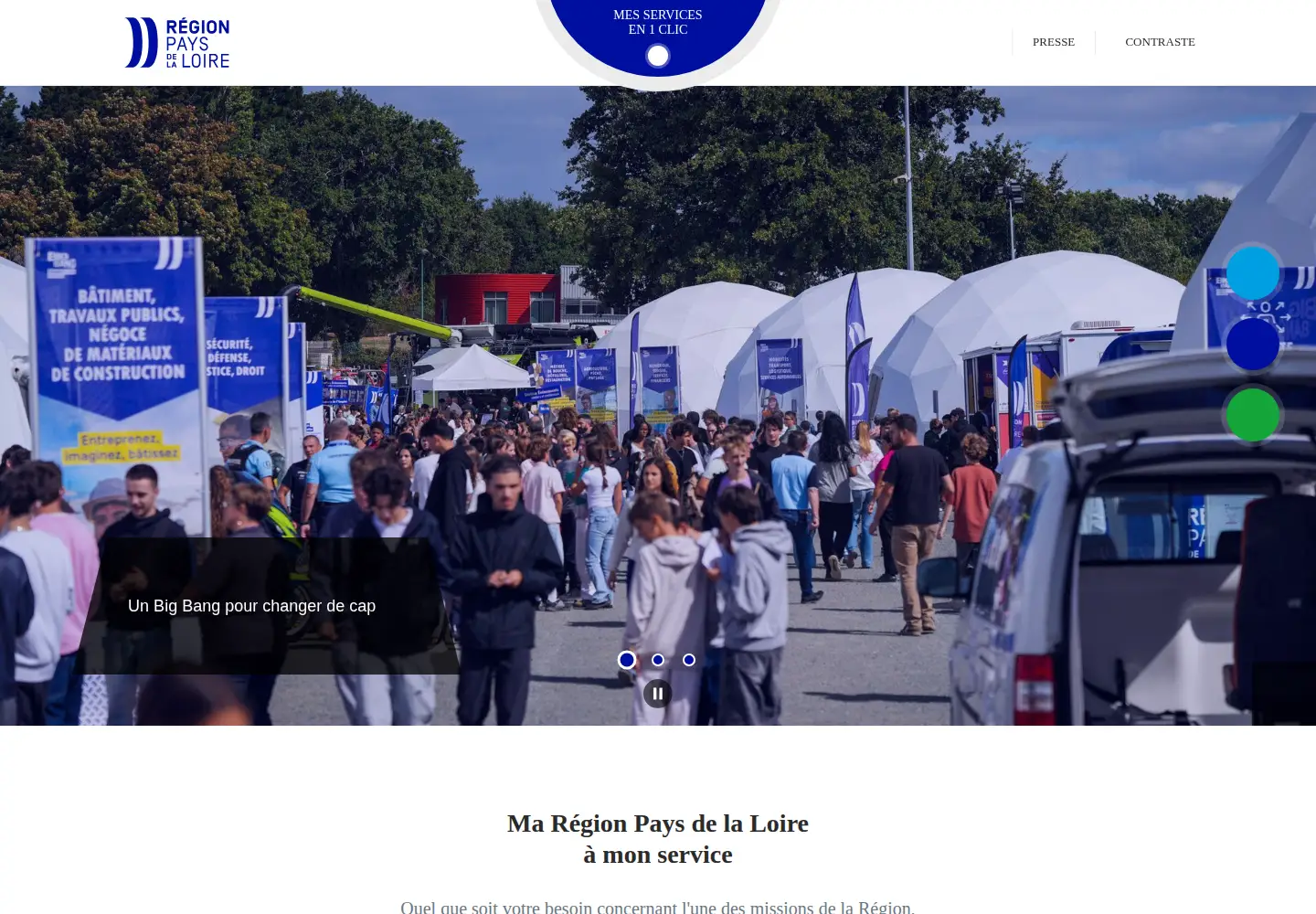 Screenshot of paysdelaloire.fr