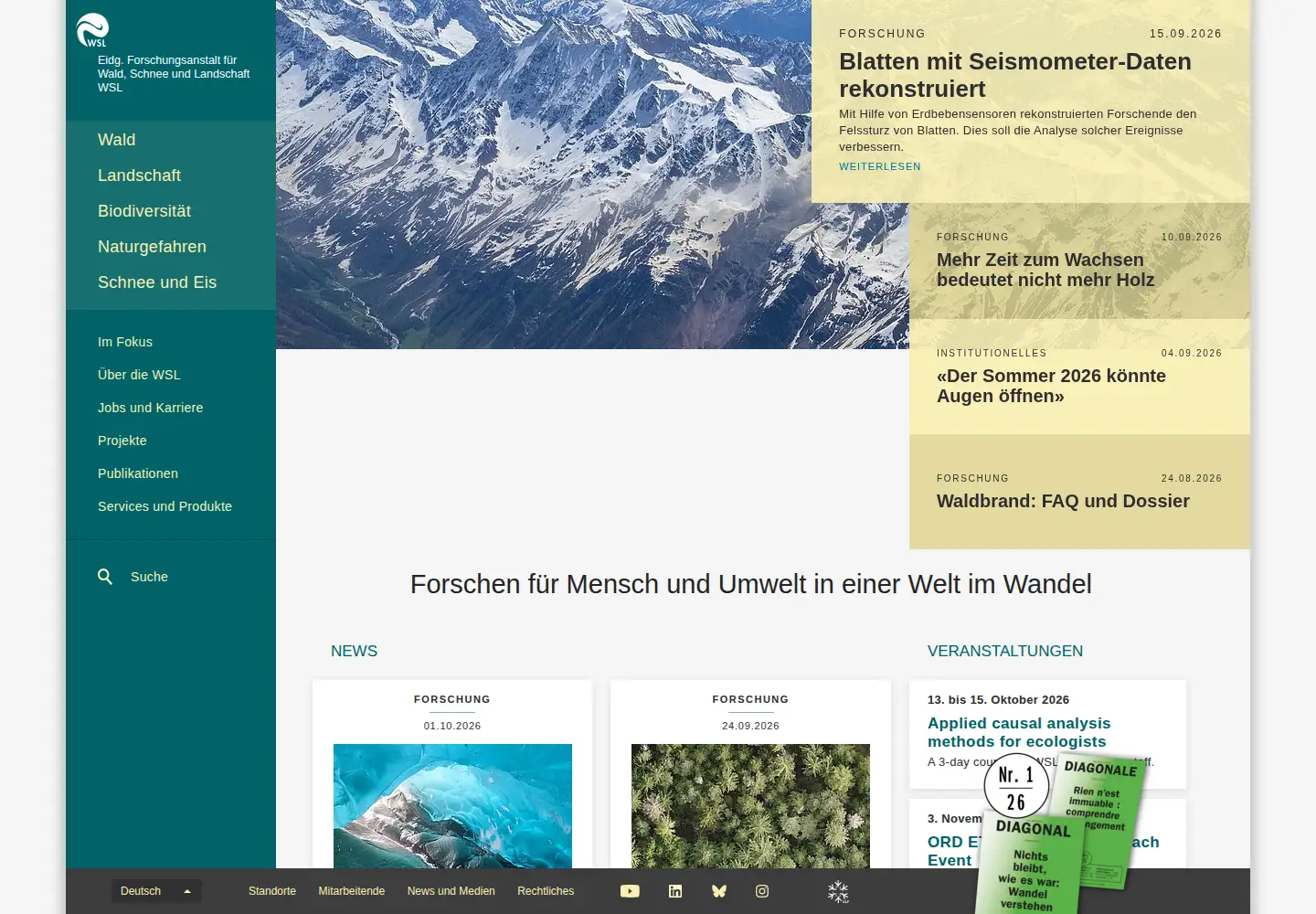 Screenshot of wsl.ch
