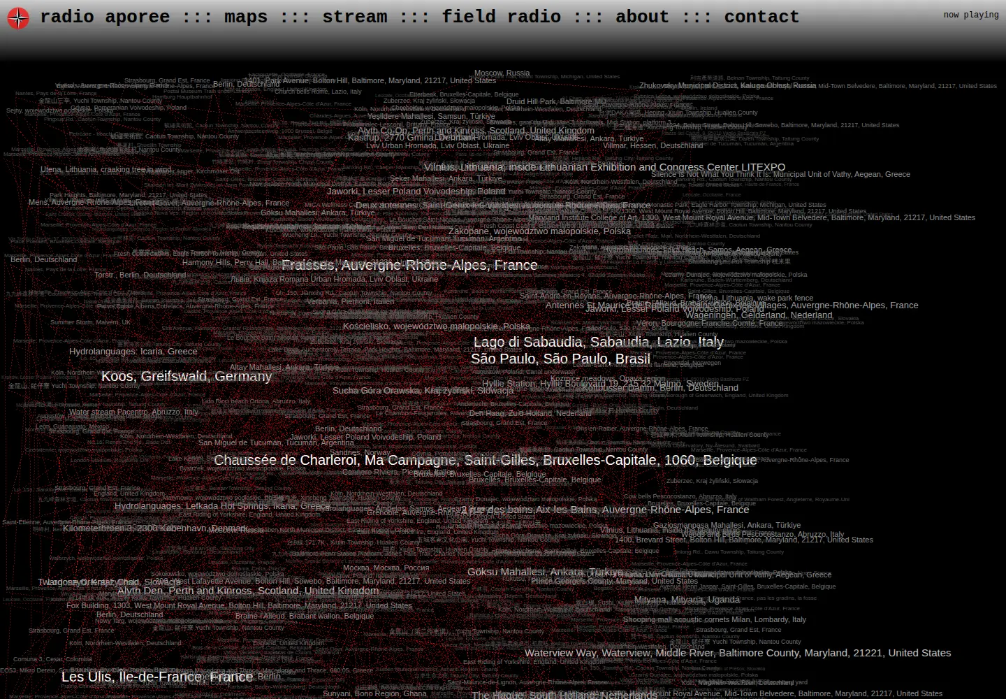 Screenshot of aporee.org