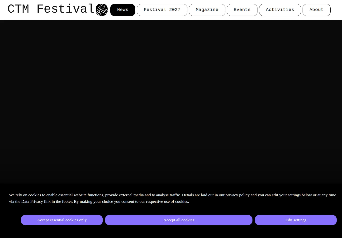 Screenshot of ctm-festival.de