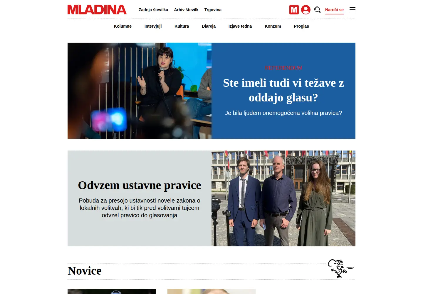 Screenshot of mladina.si