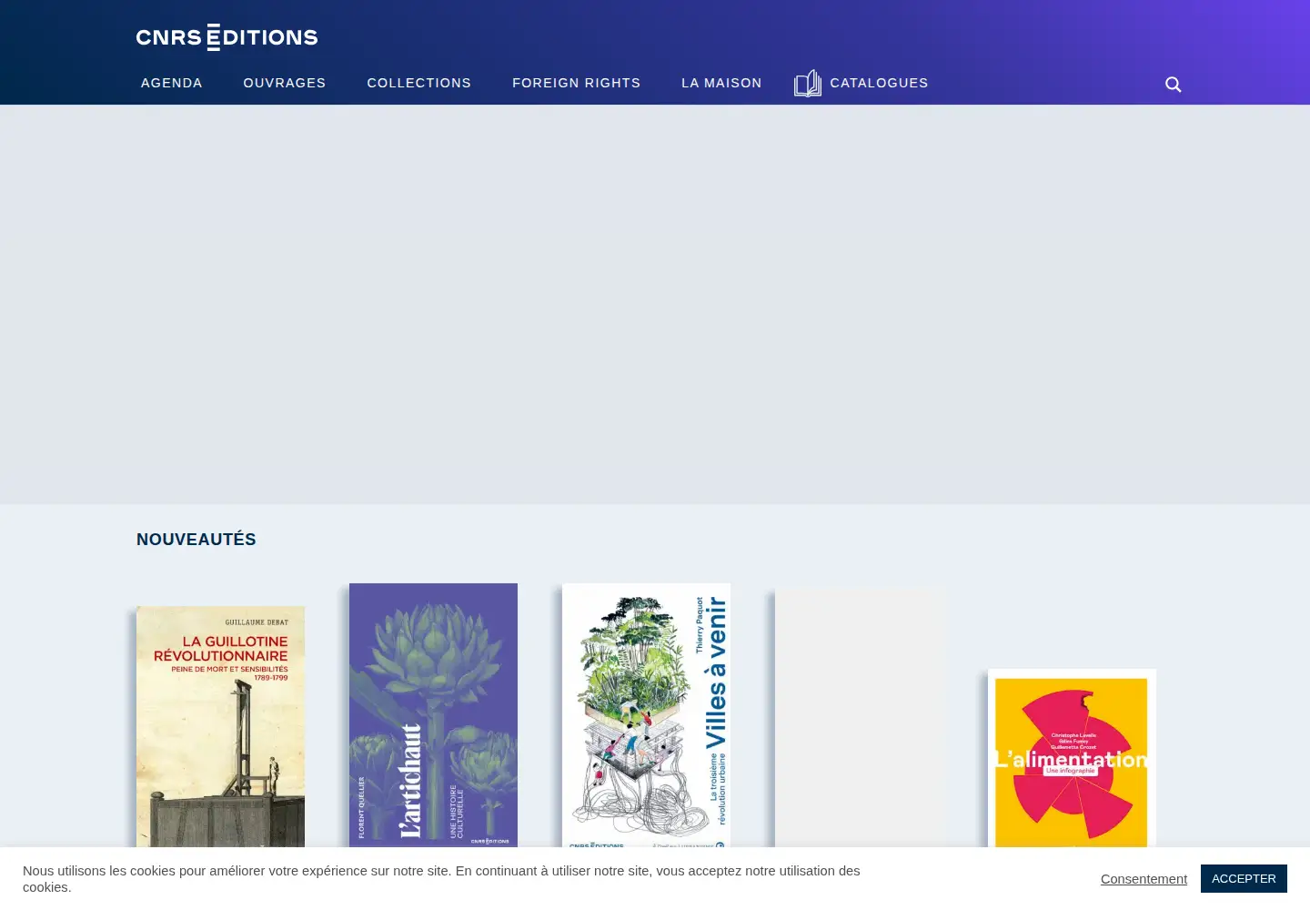 Screenshot of cnrseditions.fr