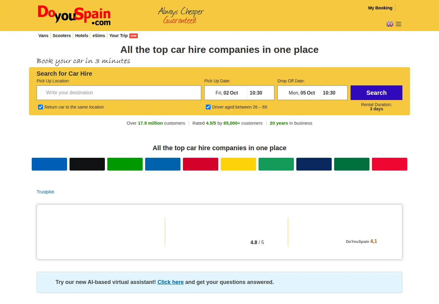 Screenshot of doyouspain.com