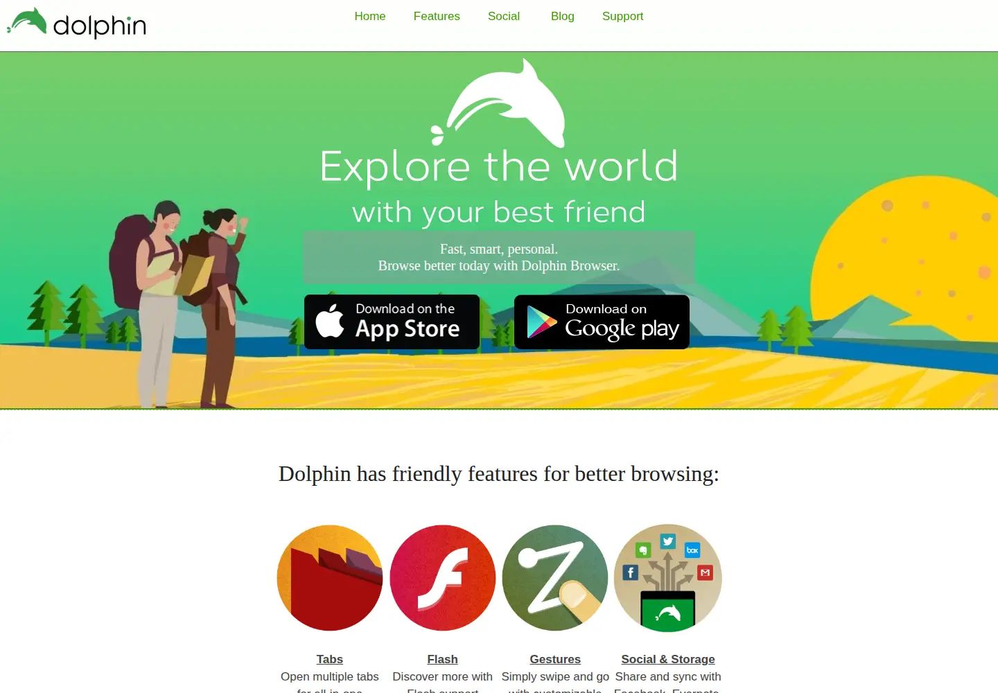 Screenshot of dolphin-browser.com
