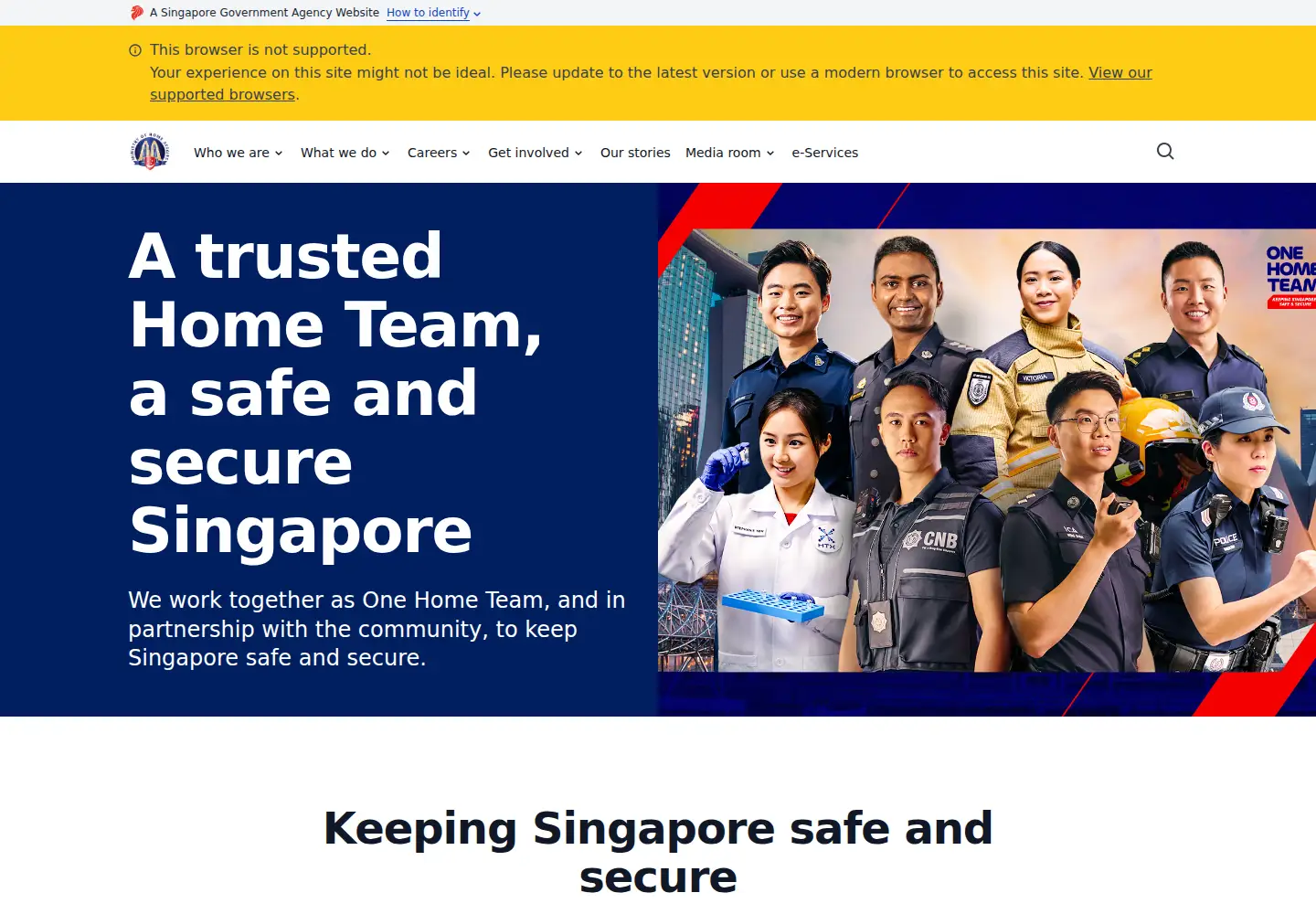 Screenshot of mha.gov.sg