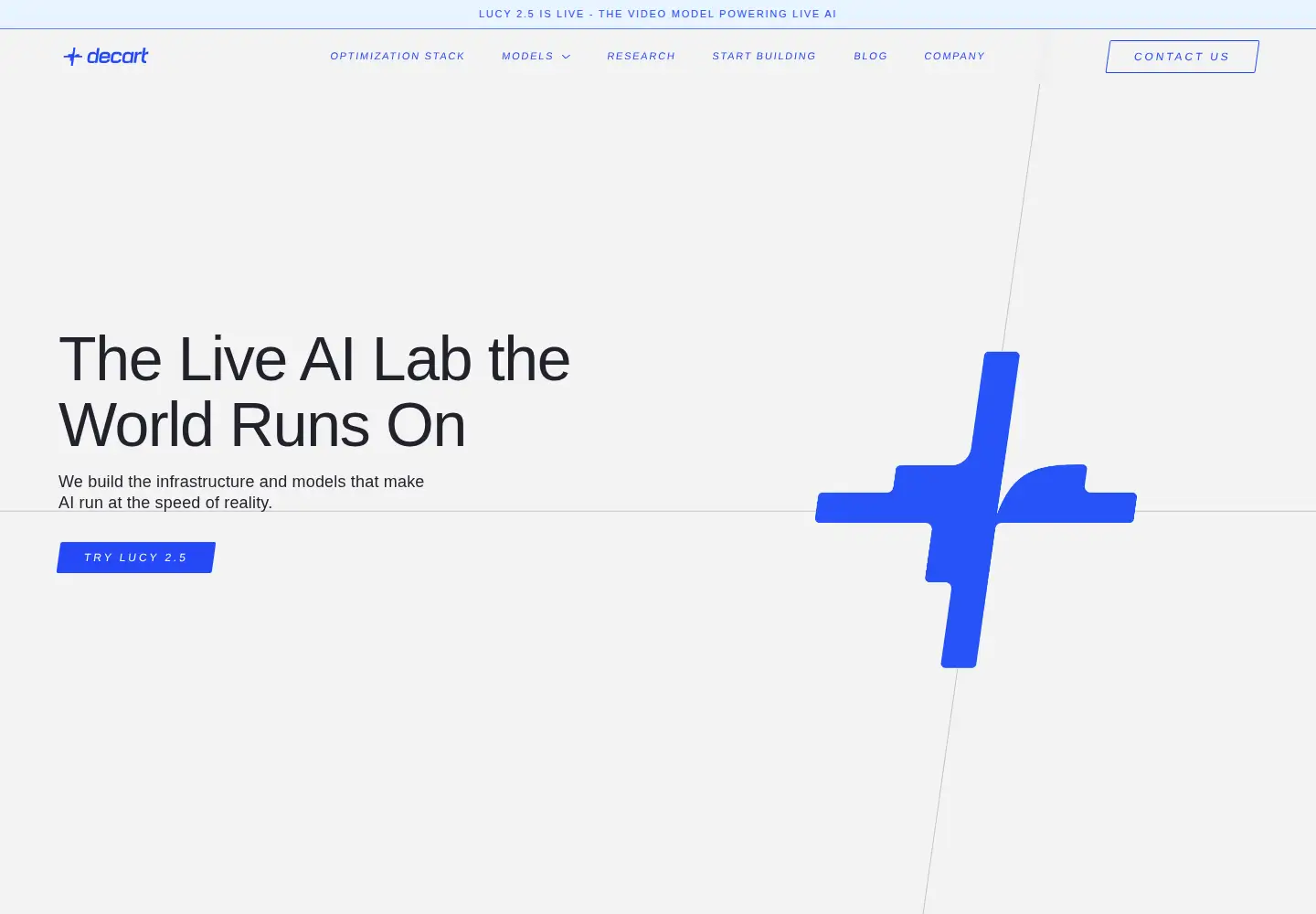 Screenshot of decart.ai
