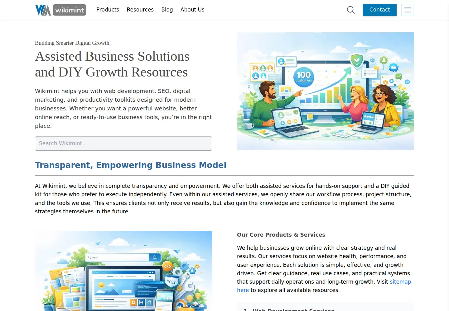 Screenshot of wikimint.com