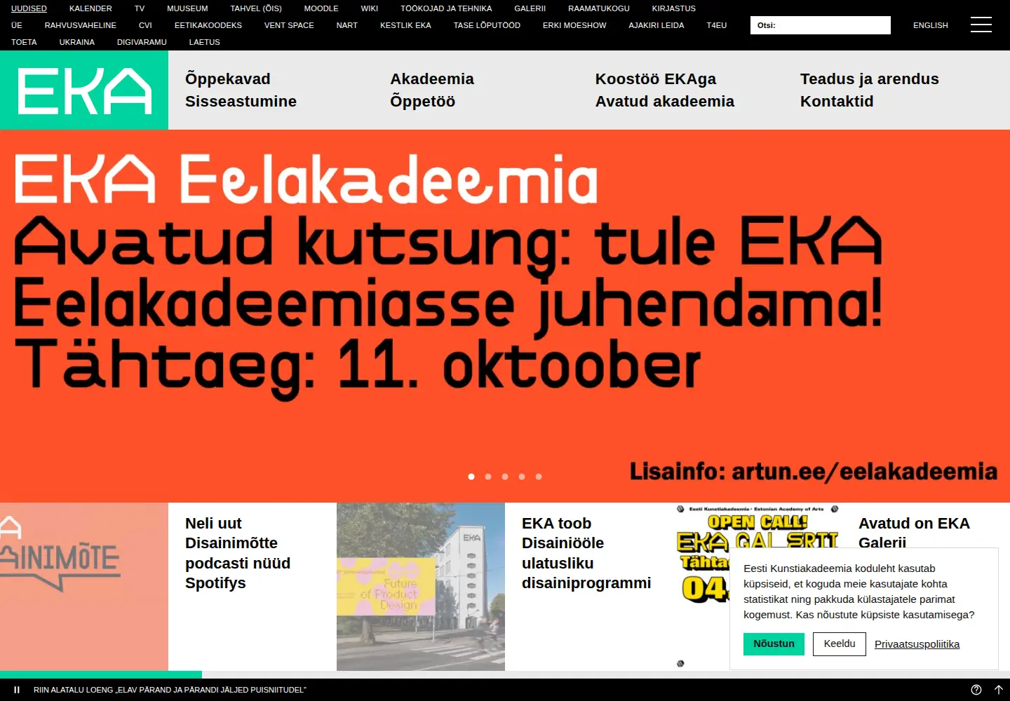 Screenshot of artun.ee