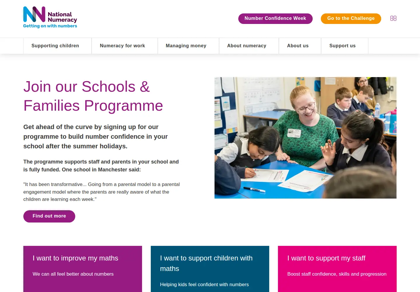 Screenshot of nationalnumeracy.org.uk
