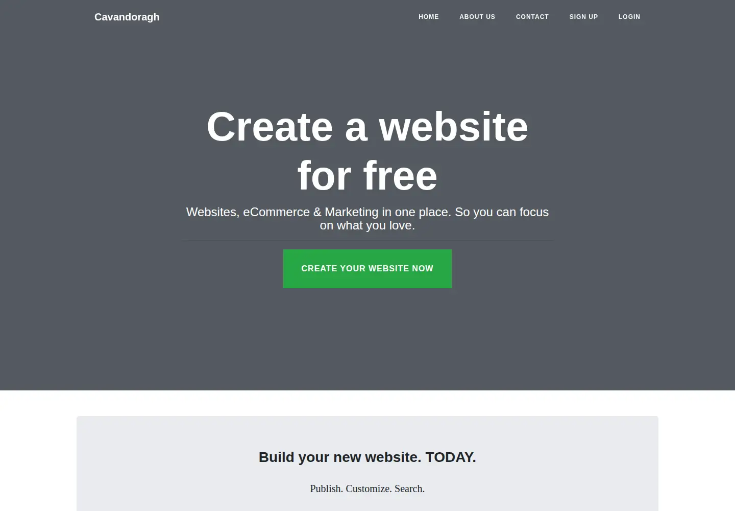 Screenshot of cavandoragh.org