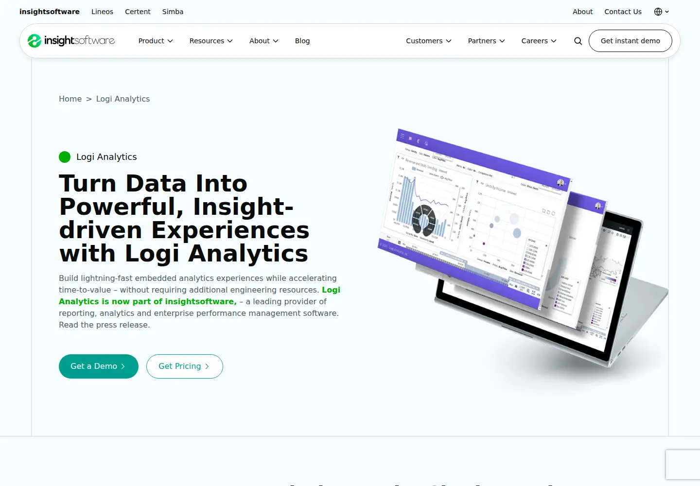Screenshot of zoomdata.com