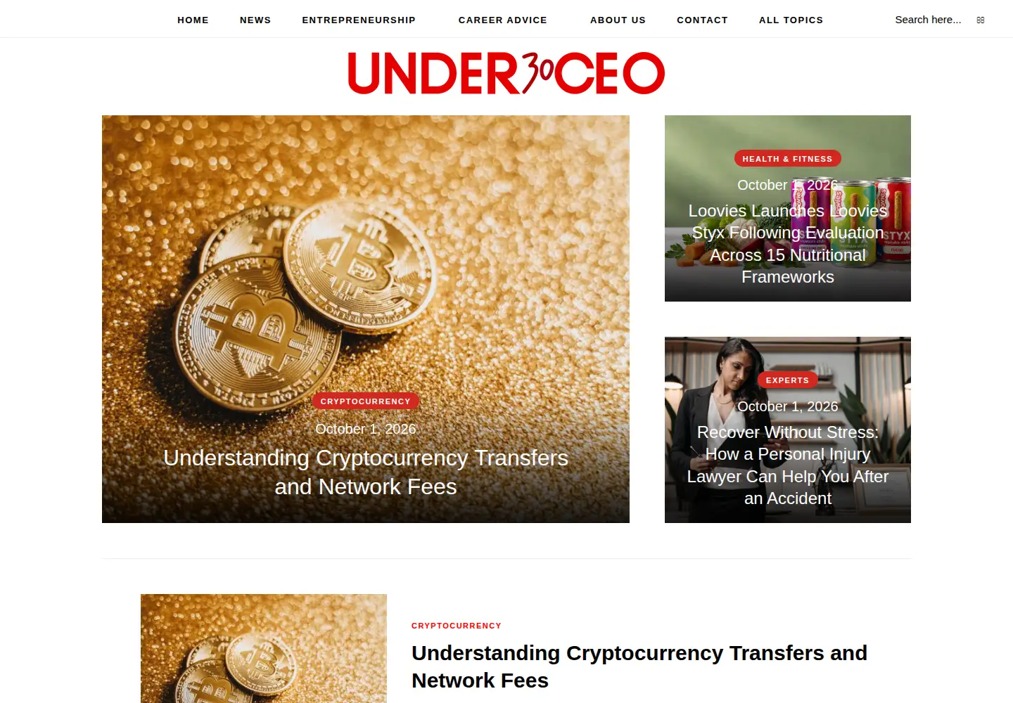 Screenshot of under30ceo.com