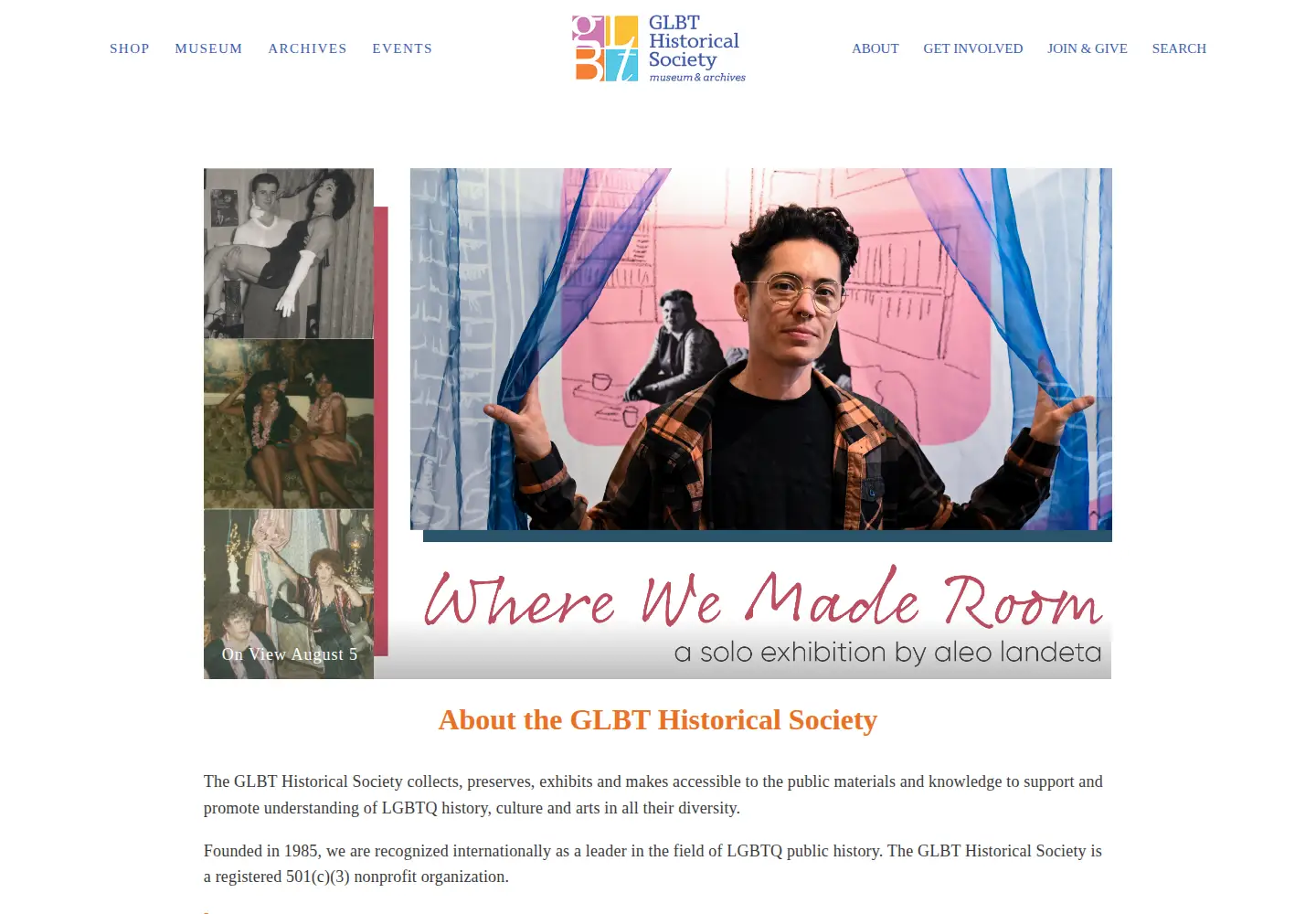 Screenshot of glbthistory.org