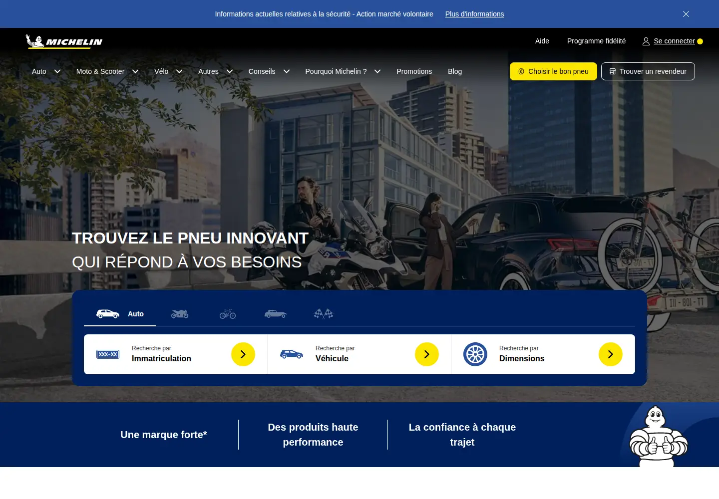 Screenshot of michelin.fr