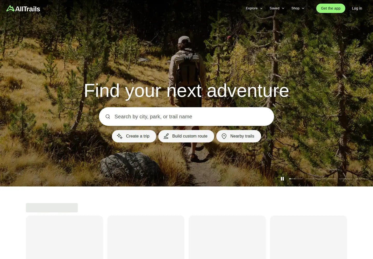 Screenshot of everytrail.com