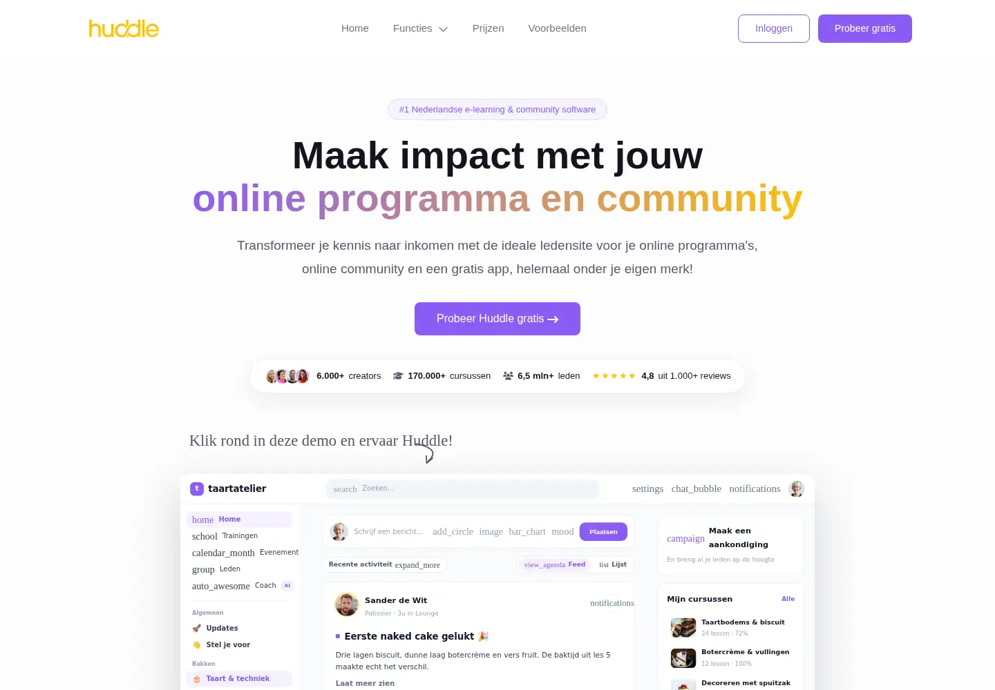 Screenshot of thehuddle.nl