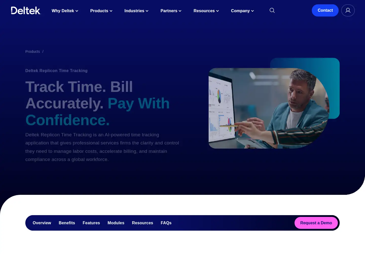 Screenshot of replicon.com