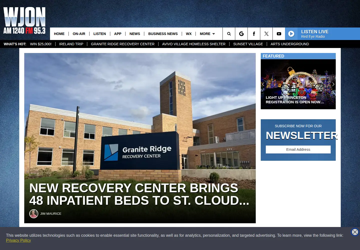 Screenshot of wjon.com