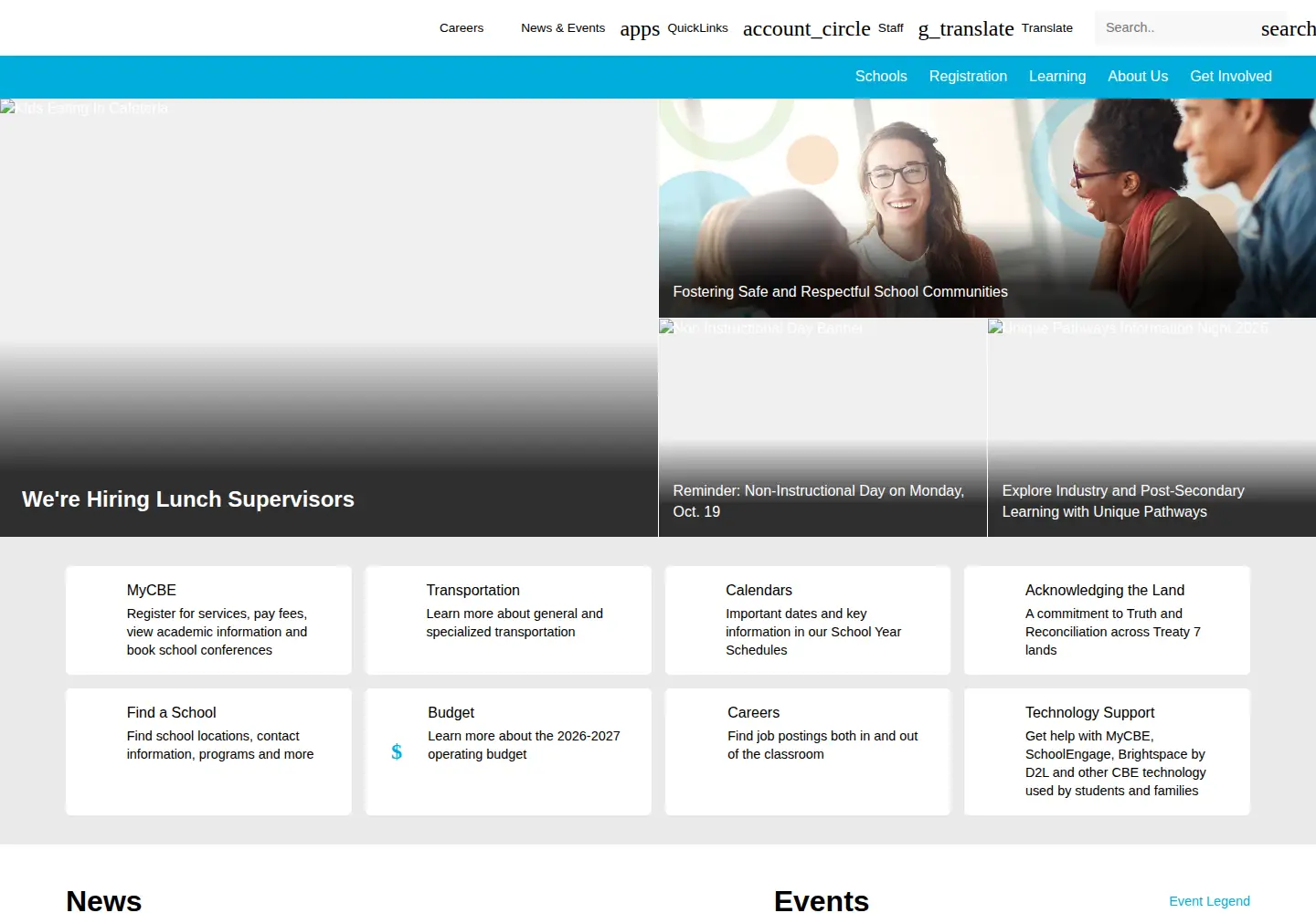 Screenshot of cbe.ab.ca