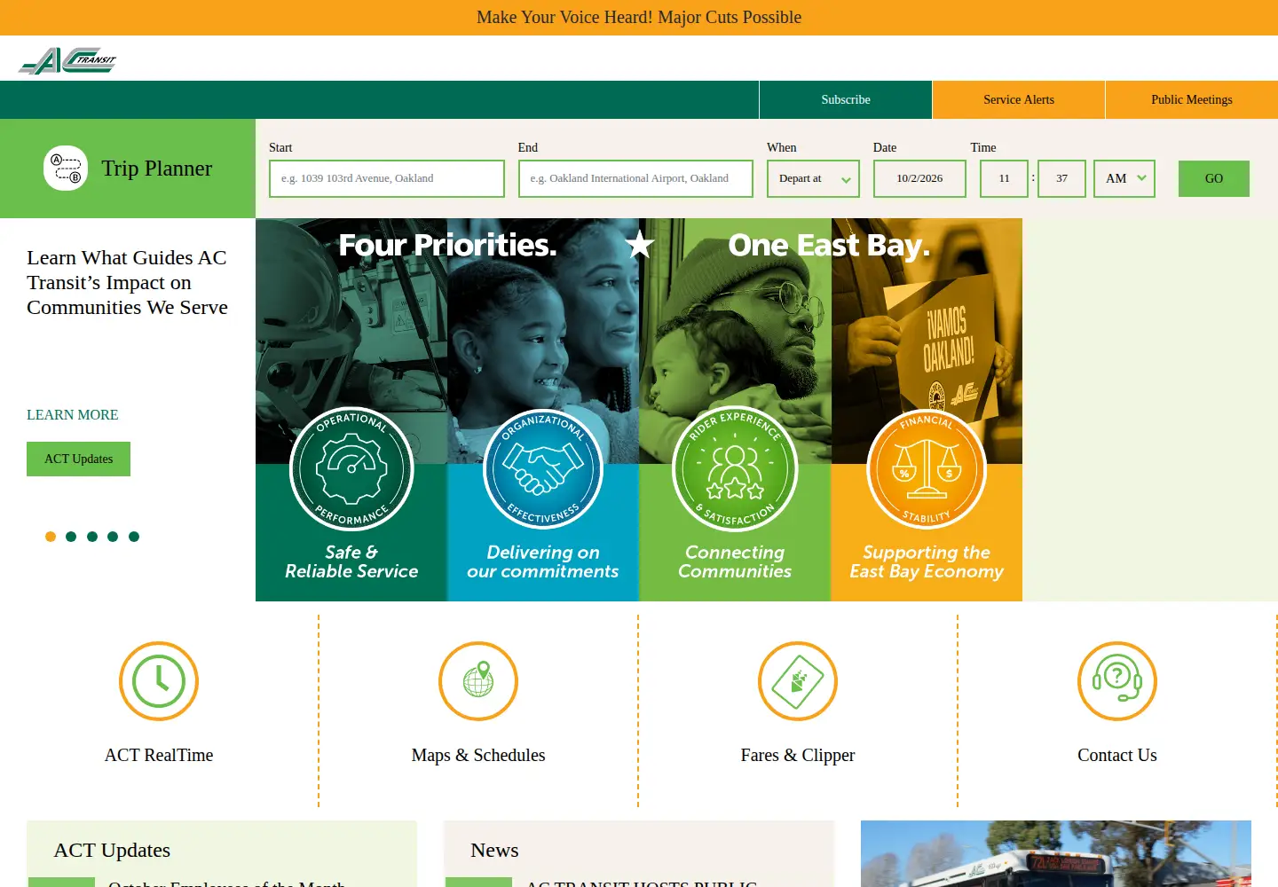 Screenshot of actransit.org