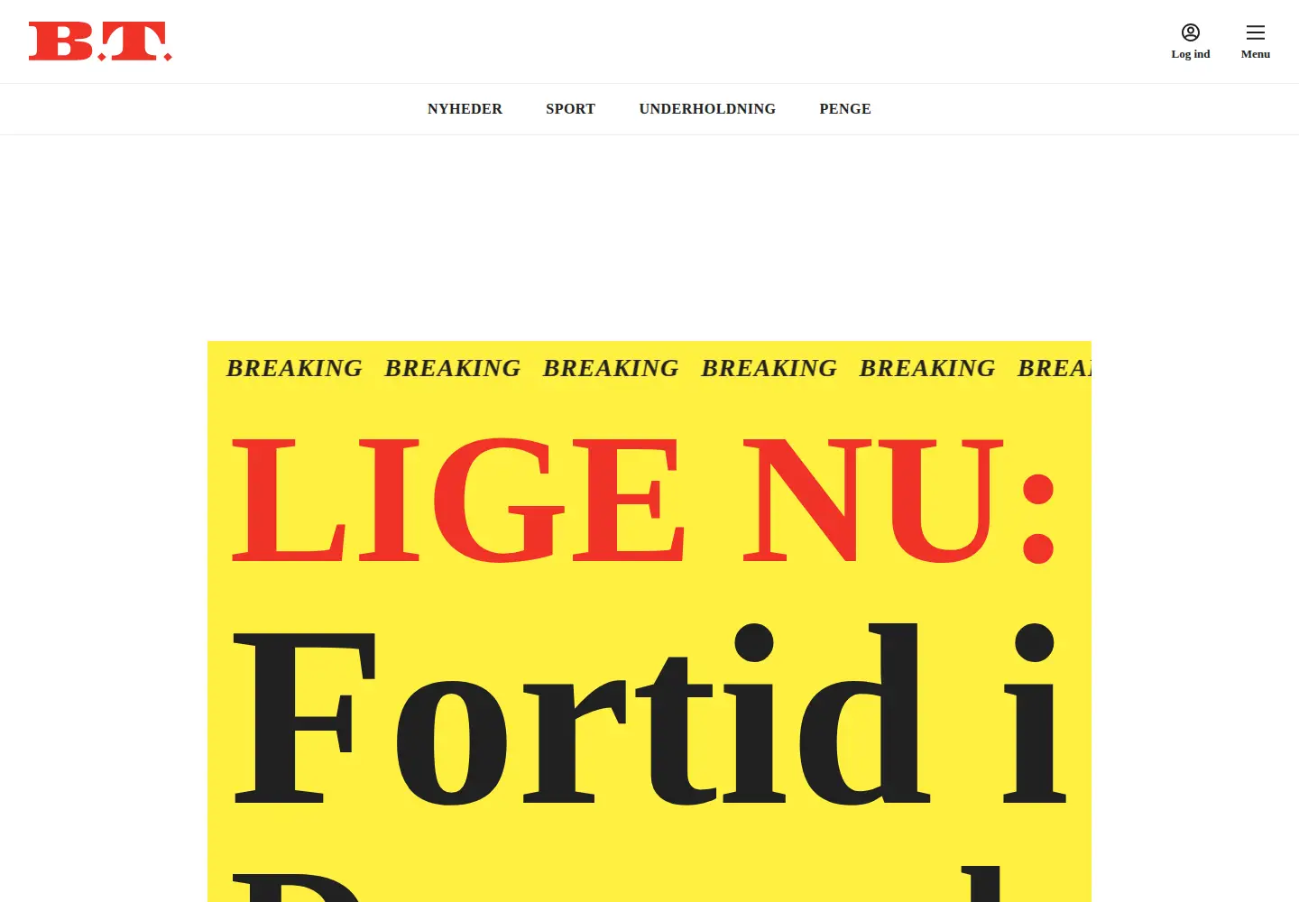 Screenshot of bt.dk