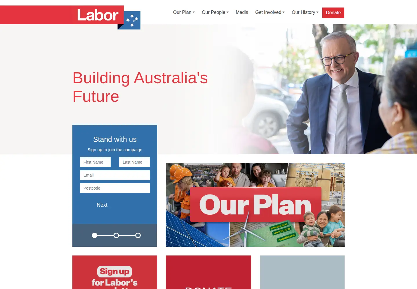 Screenshot of alp.org.au