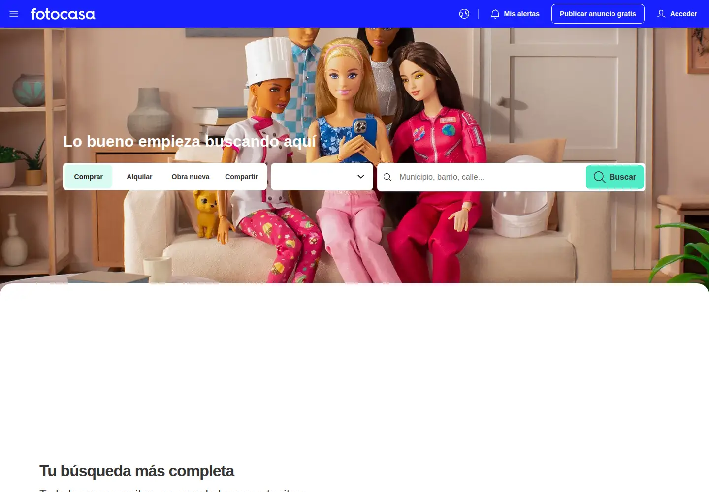 Captured homepage of fotocasa.es in the current scan