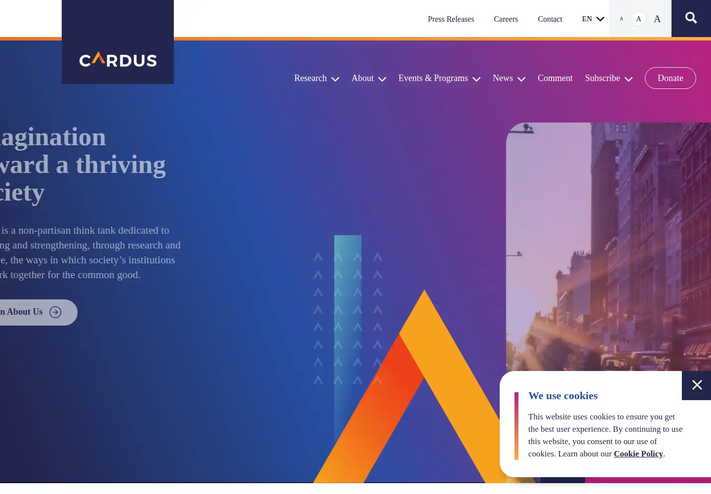 Screenshot of cardus.ca