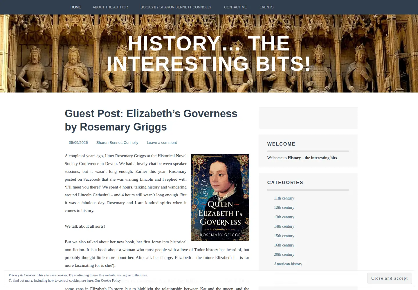 Screenshot of historytheinterestingbits.com