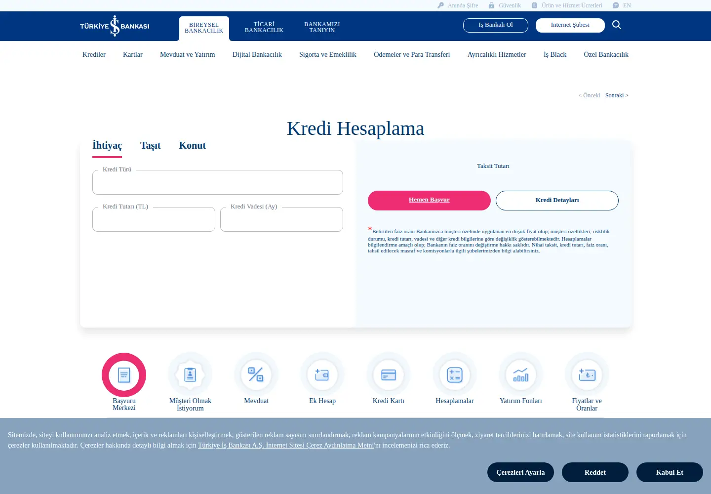 Screenshot of isbank.com.tr