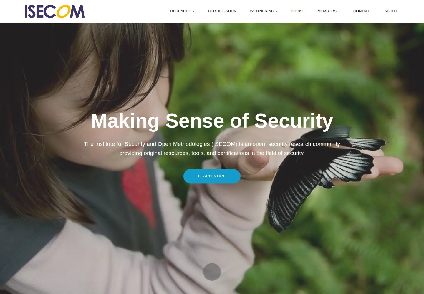 Screenshot of isecom.org