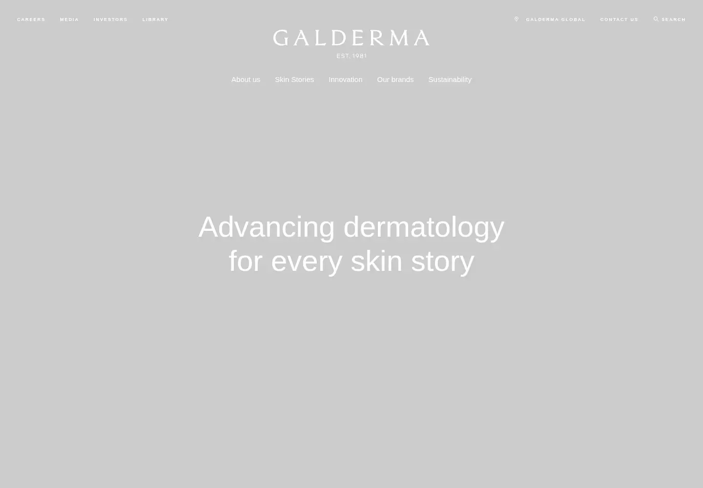 Screenshot of galderma.com