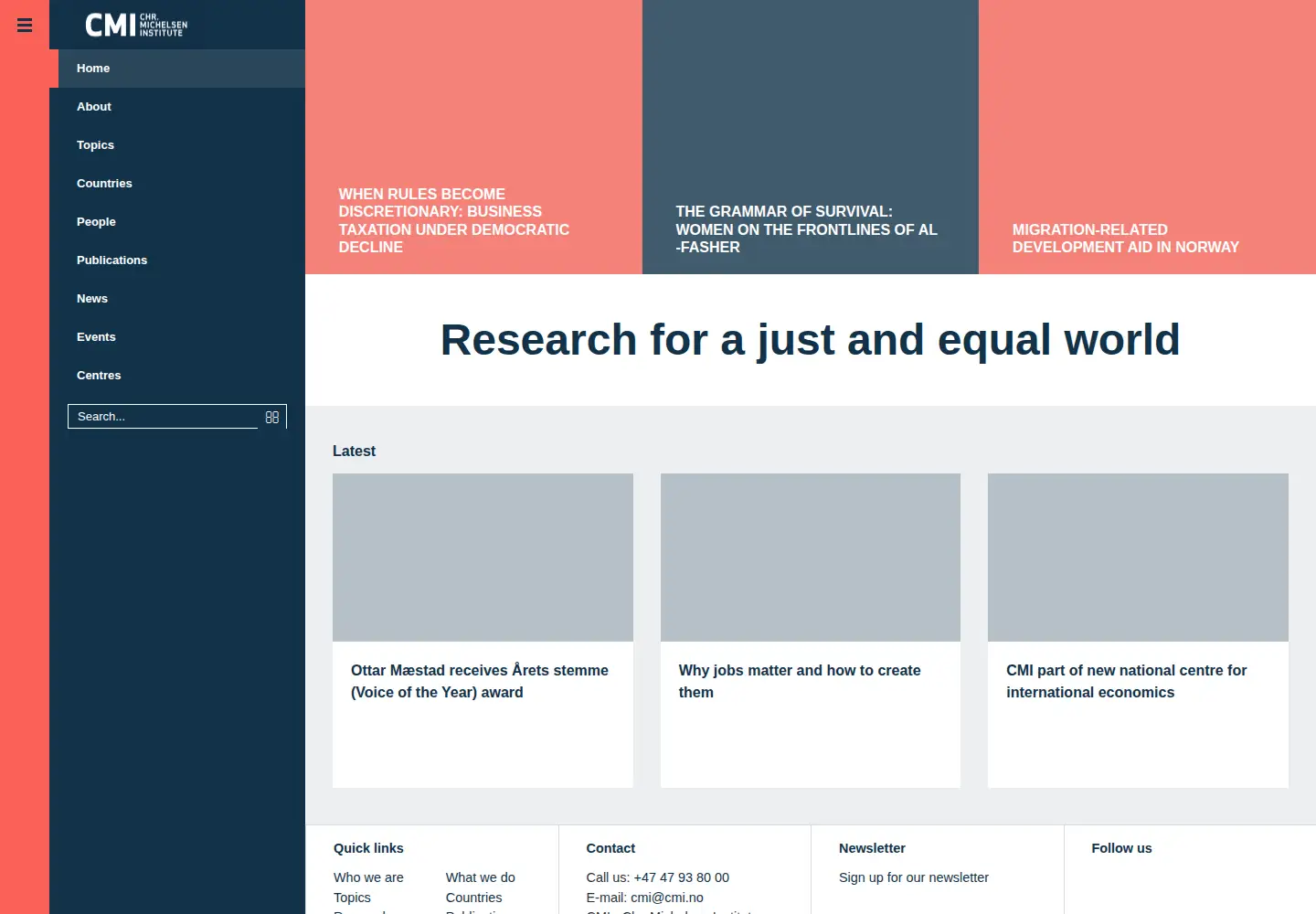 Screenshot of cmi.no