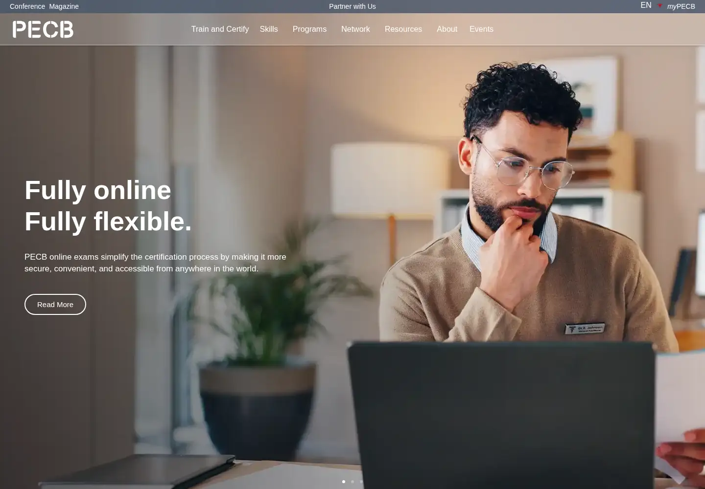 Screenshot of pecb.com